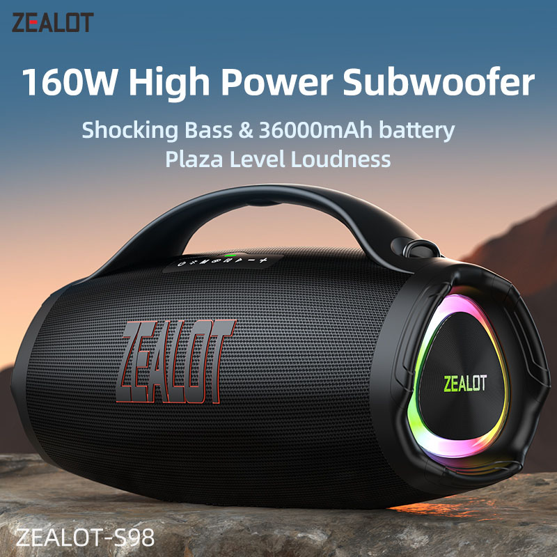 Zealot S98 Bluetooth Large Speaker 160W High Power 36000mAh