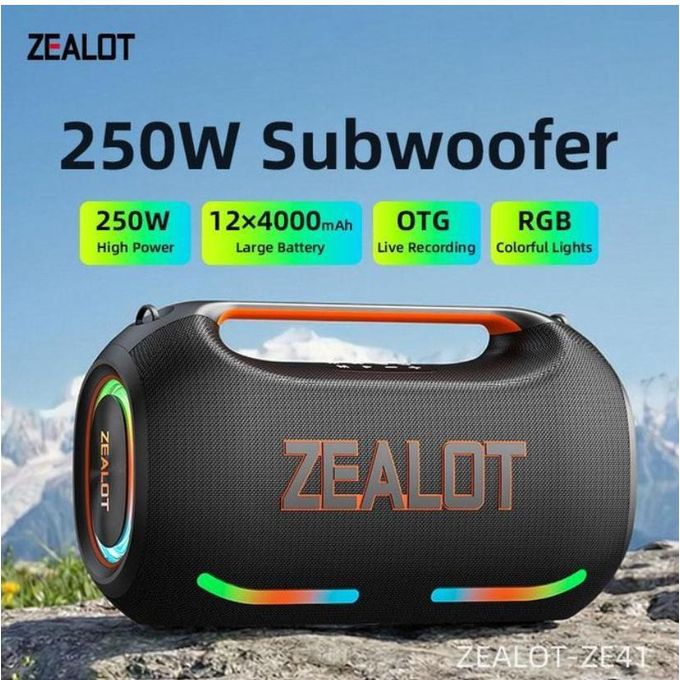 Zealot ZE41 High-Power Bluetooth Speaker – Deep Bass, 3D Sound & App Control
